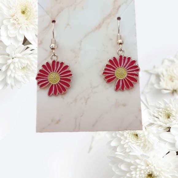Flower Charm Earrings - Picture 8 of 15